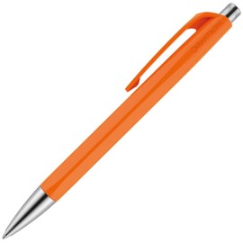 Caran Dache Ballpoint Pen, Orange, with SwissRide Blue Medium Cartridge