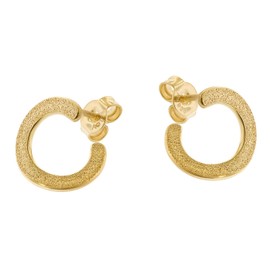 trendor Women's Earrings Gold on Silver 925 Hoop Earrings Fashion Earrings for Women Elegant Gift Idea and Eye-catching Accessory 68288