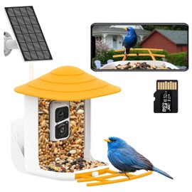 4UCam Smart Bird Feeder with Camera Solar Panel Powered, 1080HD Auto Capture Bird Videos & Instant Notifications, AI Intelligent Recognition Birds Spieces-Wireless Camera, with two-way Auto Capture 32