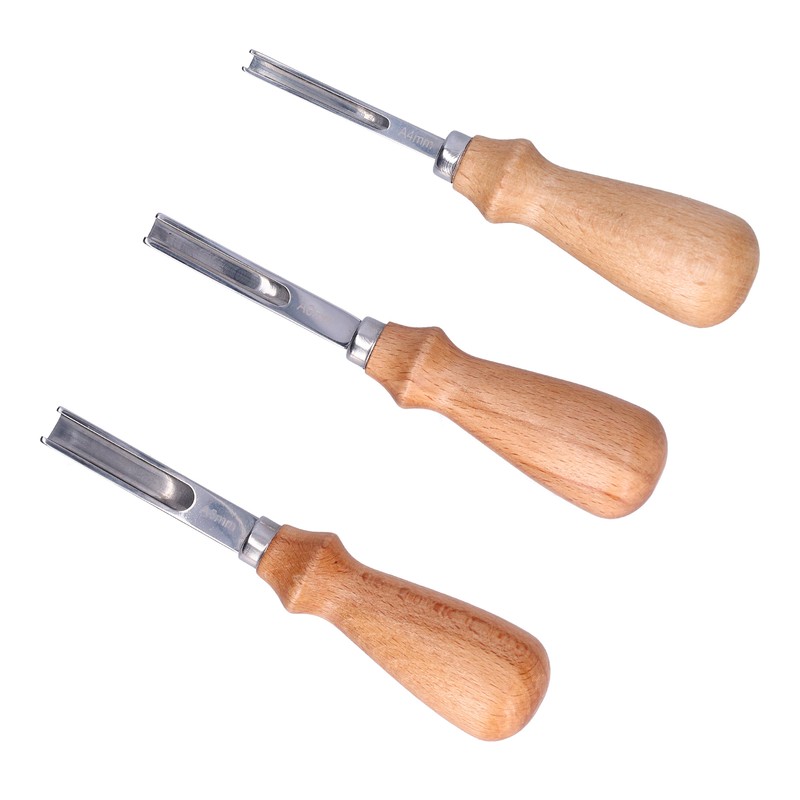 3Pcs Leather Edge Bevelers 4 6 8mm Stainless Steel Durable