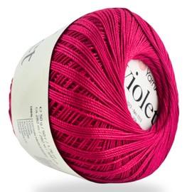 YarnArt Violet – 100% Mercerized Cotton Crochet & Knitting Yarn – Soft & Durable Lace Thread for Embroidery, Doilies & DIY Crafts – 1 Skein (50g, 282m) (6358)