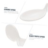 Mikinona 1Pc Ceramic Spoon Rest for Caviar Sauces Elegant Black