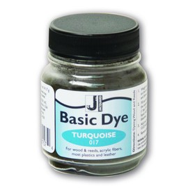 Jacquard Basic Dye .5oz - Turquoise - The Perfect Solution for Hard to Dye Materials - Wood - Reeds - Straw - Paper - Leather - Hemp and More