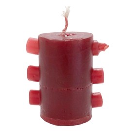 Velón De 7 Mechas Vela Negro Chile Rompe Trabajos Destrancadera Abre Caminos Rojo Tumba Trabajos Ritualizados Veladora Energía Espiritual Protección (Rojo - Tumba Trabajos)