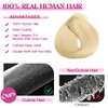 POGINJA Clip in Hair Extensions Real Human Hair, Remy Human