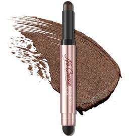 FOCALLURE No Crease Eyeshadow Stick, Creamy Eye Shadow Stick, Matte & Shimmer Eyeshadow Pencil, Smudge-proof, Built-in Smudger, CACOA