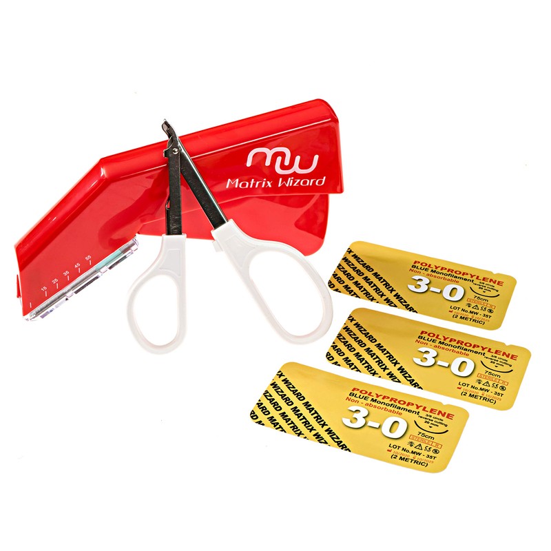 Sterile Suture Thread with Needle Plus Disposable Preloaded 55 Wire