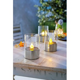 Weltbild Solar Table Lights "Flame" Set of 3