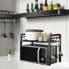Vautrezon Microwave Oven Rack Expandable Countertop Heavy Duty Microwave Shelf