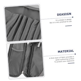 BIUDECO Rolling Wrap Bag for Makeup Brush Compact Lightweight Cosmetic Case Pouch Holder Multi Compartment Toiletry Bag Gray