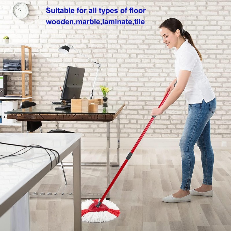 6Pcs Spin Mop Replacement Heads Compatible with Vileda O-Cedar, Easy