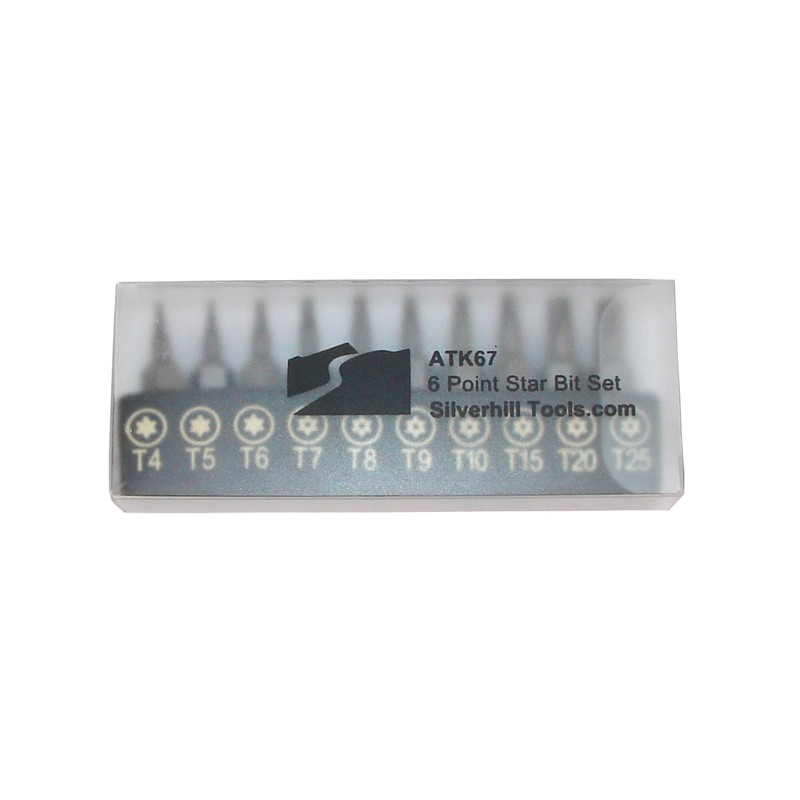 ATK67 6 Point Star Security Bit Set with Security Bits
