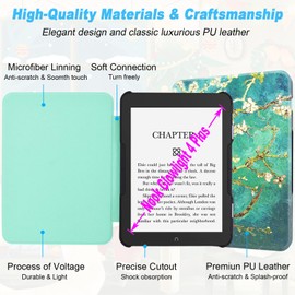 ACdream Case for Nook GlowLight 4 Plus 7.8" 2023 Release, Slim Hardshell Cover for Nook GLowlight 4 Plus with Magnetic Closure, Blossom