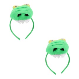 Healvian 2pcs Adorable Dinosaur Headband Cartoon Headwear for Cosplay Fun Comfortable Accessory for All Ages for Parties Costume Decorations