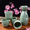 Sake 5-Piece Set, Durable Japanese Sake Ceramic Set Featuring 1