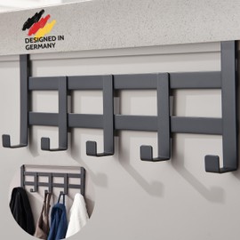 DEKAZIA Door Coat Rack Black for Hanging Door Hook Rack for Children's Room