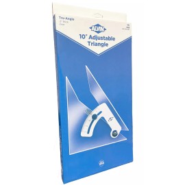 ALVIN 110C Tru-Angle, Adjustable Triangle w/Inking Edge Aluminum NEW - 10 Inches