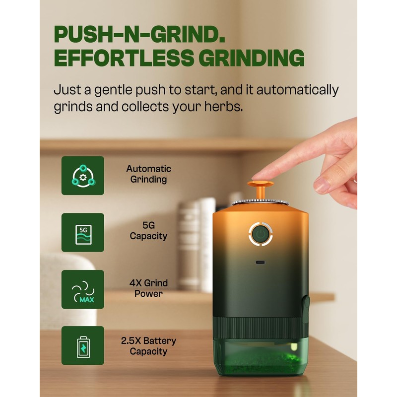 K5 Electric Kitchen Grinder Battery Powered Automatic Portable Spice Mill