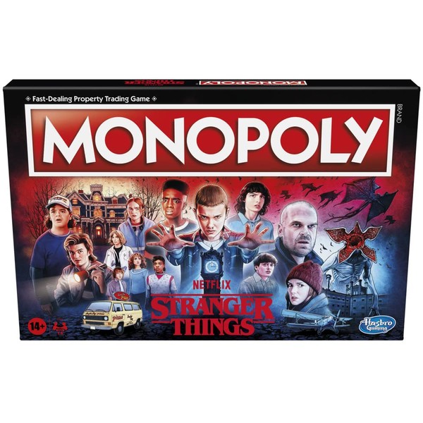 Hasbro Gaming Monopoly: Netflix Stranger Things Edition Board Game for Adults and Teens Ages 14+, for 2-6 Players, Multicolor