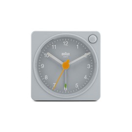 BRAUN/Brown Analog Alarm Table Clock Gray BC02XG, gray