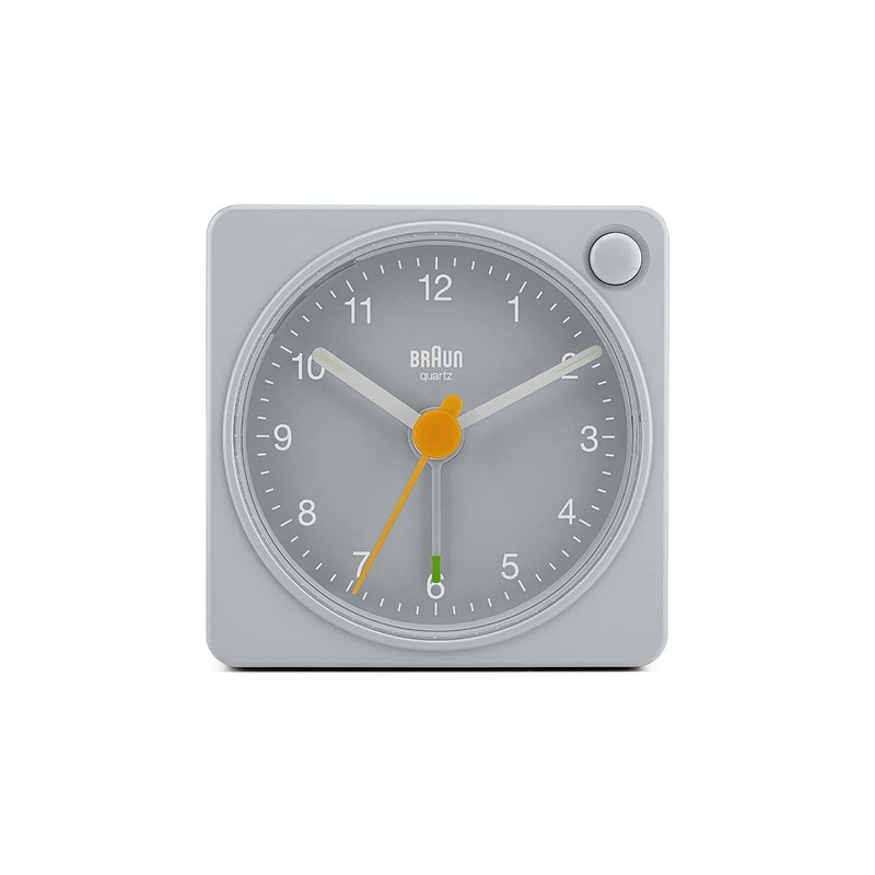 BRAUN/Brown Analog Alarm Table Clock Gray BC02XG, gray