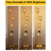 Lightdot Dimmable Boho Floor Lamps for Living Room, 3-Lights Rattan