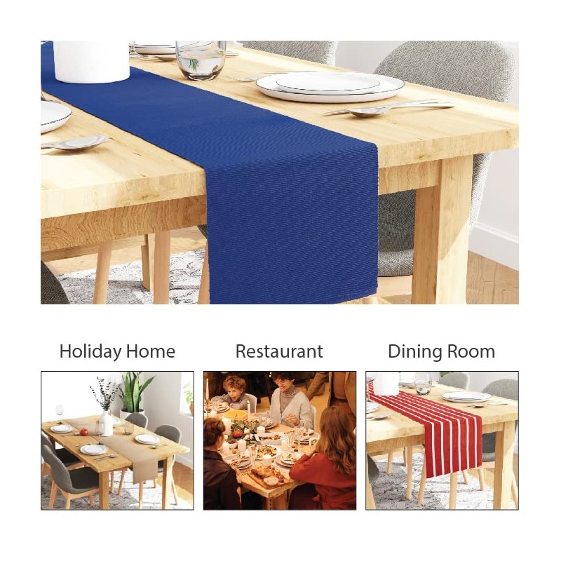 Encasa XO Dining Table Runner 13"x59" | Yarn Dyed Fine