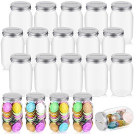 Roowest 6 Pcs Coin Jars for Behavior Tokens Plastic Reward Jars for Kids Classroom Reward Jar Token Jars for Classroom Behavior Management School Teacher Supplies
