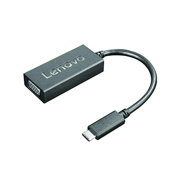 Lenovo USB-C to VGA Adapter, Black GX90M44578