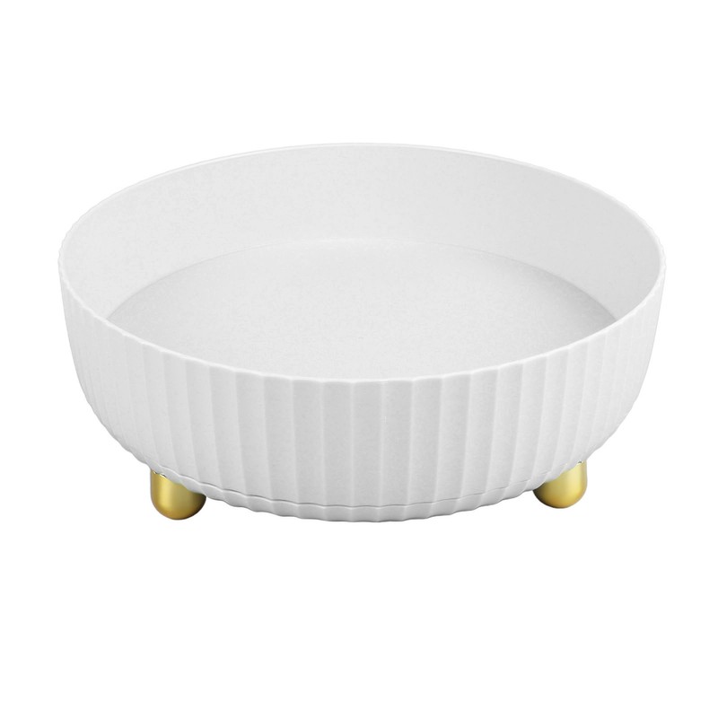 Rotatable Storage Tray Plastic Large Capacity Rotating Organizer Tray Desktop