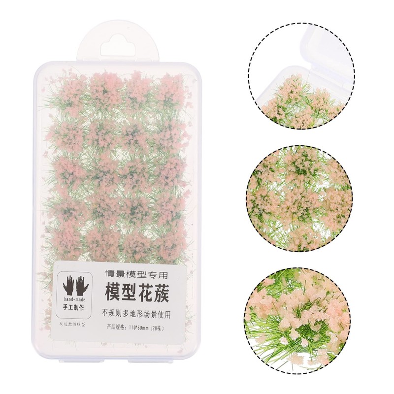 Operitacx 28Pcs Miniature Artificial Grass Tufts for Micro Landscapes Sand