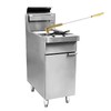 SUNRISE Fryer Brush with Long Handle (Brass, L, Single, and