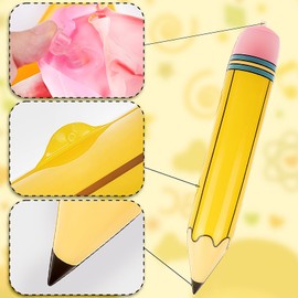 3 Pcs 27 Inch Giant Large Inflatable Pencil Back to School Graduation Decor Hanging Inflatable Pencil Classroom Decoration for Back to School Classroom Garden Room Birthday Party Decorations