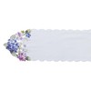 Newbridge Lilac Hydrangeas Embroidered Table Runner, Wrinkle Free, Stain Resistant