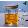 ZNZNANG Multi-Function Glass Measuring Cup, V-Shaped Spout and Three Scales,