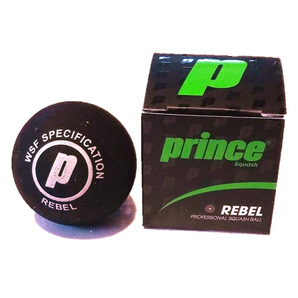 Prince Rebel Squash Ball - Single Yellow Dot
