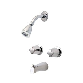 Pfister Tub and Shower Faucet Set with Valve and Cartridge, Polished Chrome Finish, 4-Hole Installation, Pforever Seal Ceramic Disc Technology, Water-Efficient LG03-6110