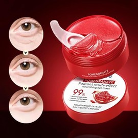 60 PCS Parches Ojos Bolsas y Ojeras, Eye Patches, Máscara Para Los Ojos De Colágeno, Contorno de Ojo Antiarrugas, Anti Edad para Ojeras, Para Eliminac