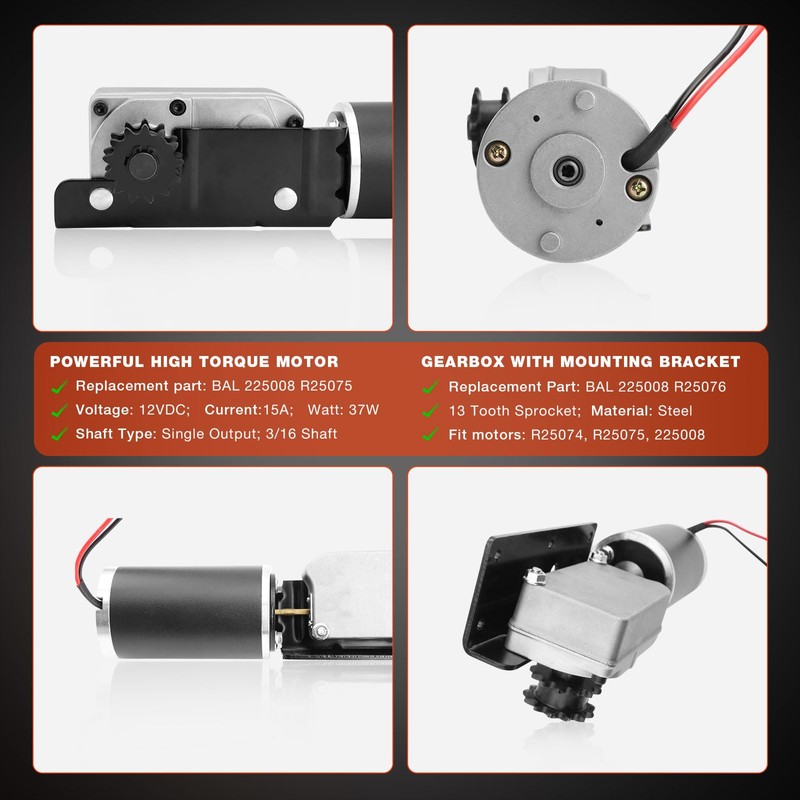 RV Slide Out Gearbox Motor R25076 R25075 | High Torque
