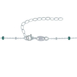 LES POULETTES BIJOUX - Sterling Silver Necklace Enamel Beads and Silver Beads, enamel, Pearl