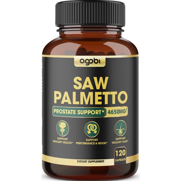 Saw Palmetto Prostate Support Supplement 8in1 Equivalent 4650mg With Ashwagandha,