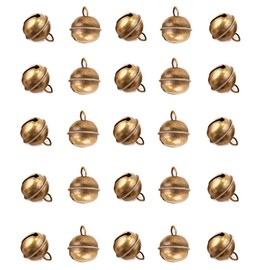 52PCS Christmas Bells, 22mm Vintage Craft Bells, Decorative Brass Bells, Hanging Bronze Bell Ornaments for Pet, Dog, Cat, Pendants, Christmas Tree, Crafts Decoration