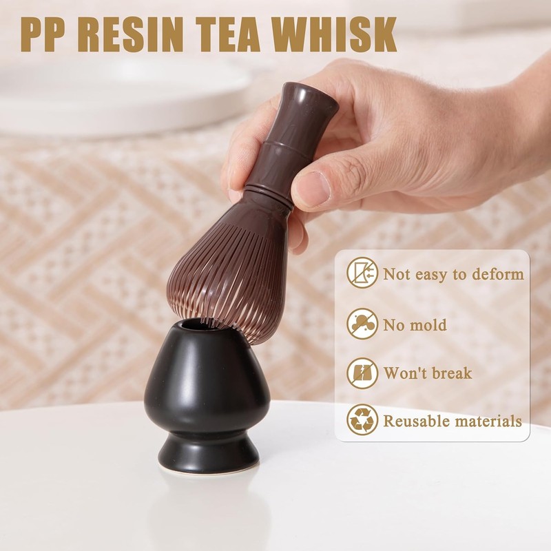 Traditional Matcha Whisk Reusable Resin Matcha Whisk Chasen Dishwasher Safe