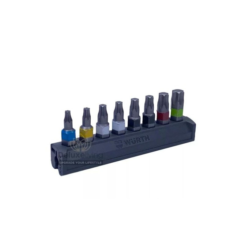 Würth 1/4 Inch TX Bit Set 8 Pieces - Bit