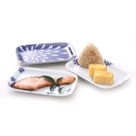 Meiwa Kin Pottery Edo Kouen Square Plate (3 Patterns)