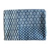Mango Gifts Indigo Color Hand Block Printed Kantha Quilt, Queen