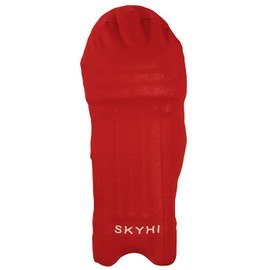 Skyhi Colored Cricket Batting Pads Covers - Leg Guards Clads - Leg Guard Skin (RED)