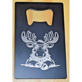 Unbranded Cool Moose Wallet/Credit Card sized Bottle Opener Stainless Steel Black coated.