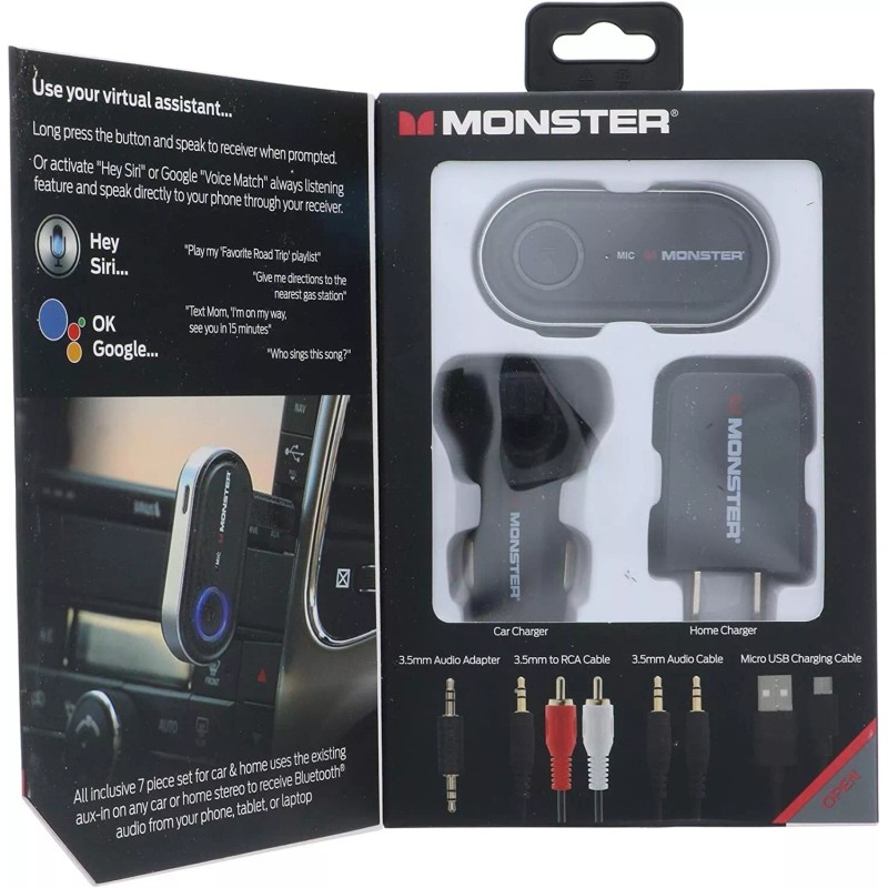 Monster BRAND NEW MONSTER Monacor Audio Receiver Set, Black (MBA9-1009-BLK)