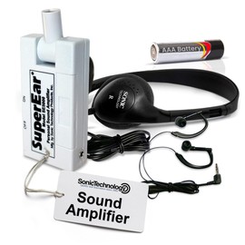 SuperEar Model SE5000 (PSAP) for Seniors - Hearing Amplifiers for Seniors, Super Ear Personal Sound Amplifier, Sound Amplifier Listening Device and Audio Accessories in 50dB Ambient Sounds Increase
